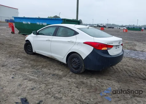 2012 Hyundai Elantra Gls from USA, damaged, VIN 5NPDH4AE5CH133419